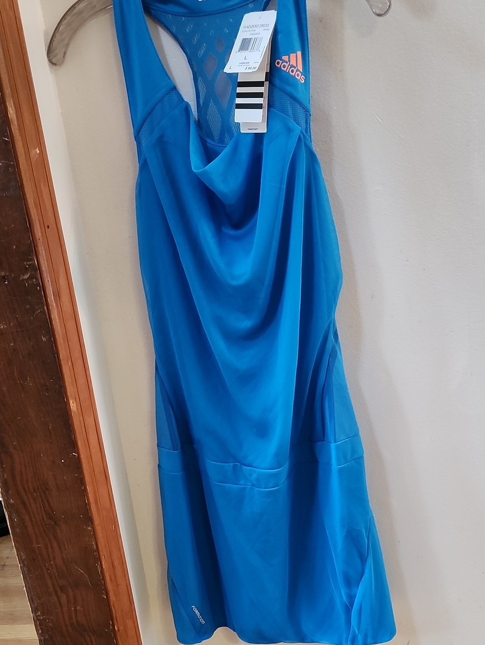 New, Adidas Bright Blue Racerback Mini Dress